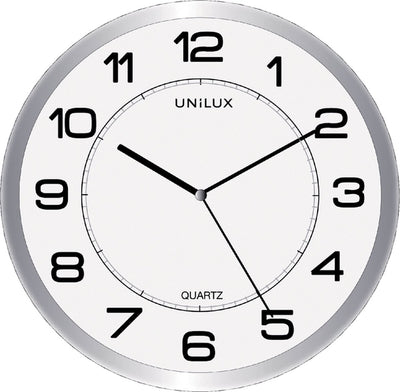 Horloge d'attraction Unilux - gris blanc - ø 22 - ronde - silencieuse
