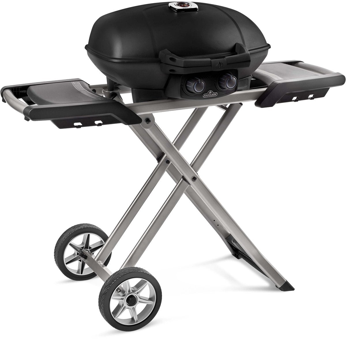 Barbecue à gaz Napoléon travelq pro285x avec socle - BBQ portable avec tables d'appoint et thermomètre