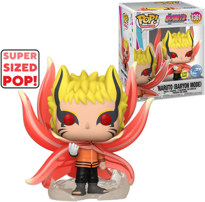 Funko-pop ! Naruto (mode baryon) (lueur) 6 pouces - boruto : naruto nouvelle génération exclusive