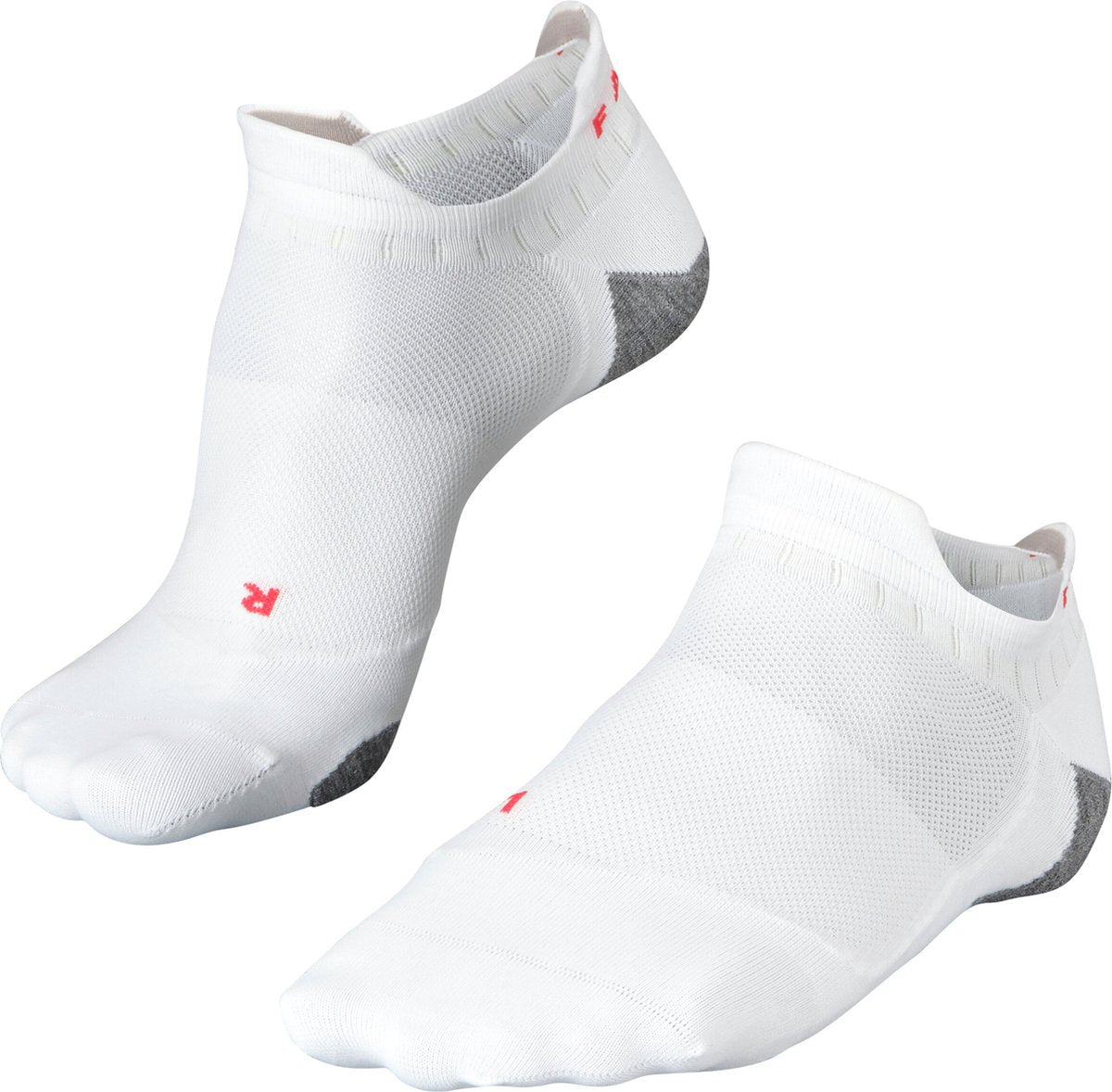 Falke ru5 race invisible anti-ampoules matériau fonctionnel chaussettes de course hommes blanc - taille 46-48
