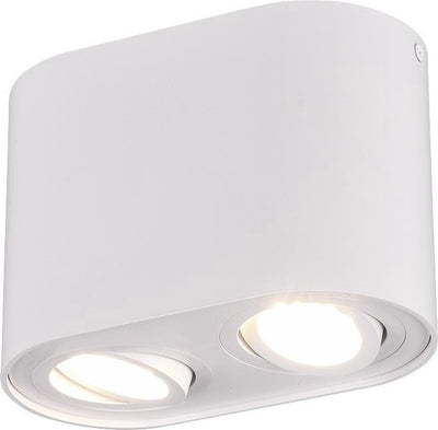 Plafonnier Trio cookie - 2xgu10 - métal - blanc mat