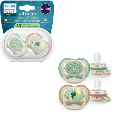 Philips avent ultra air – sucette respirante et légère (6-18 mois) – 2 pièces - scf087 17