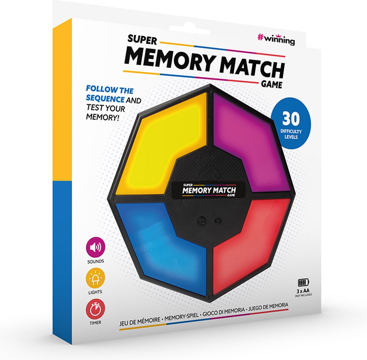 #winner super jeu de mémoire – jeu de mémoire interactif – test de concentration de réaction – pour petits et grands