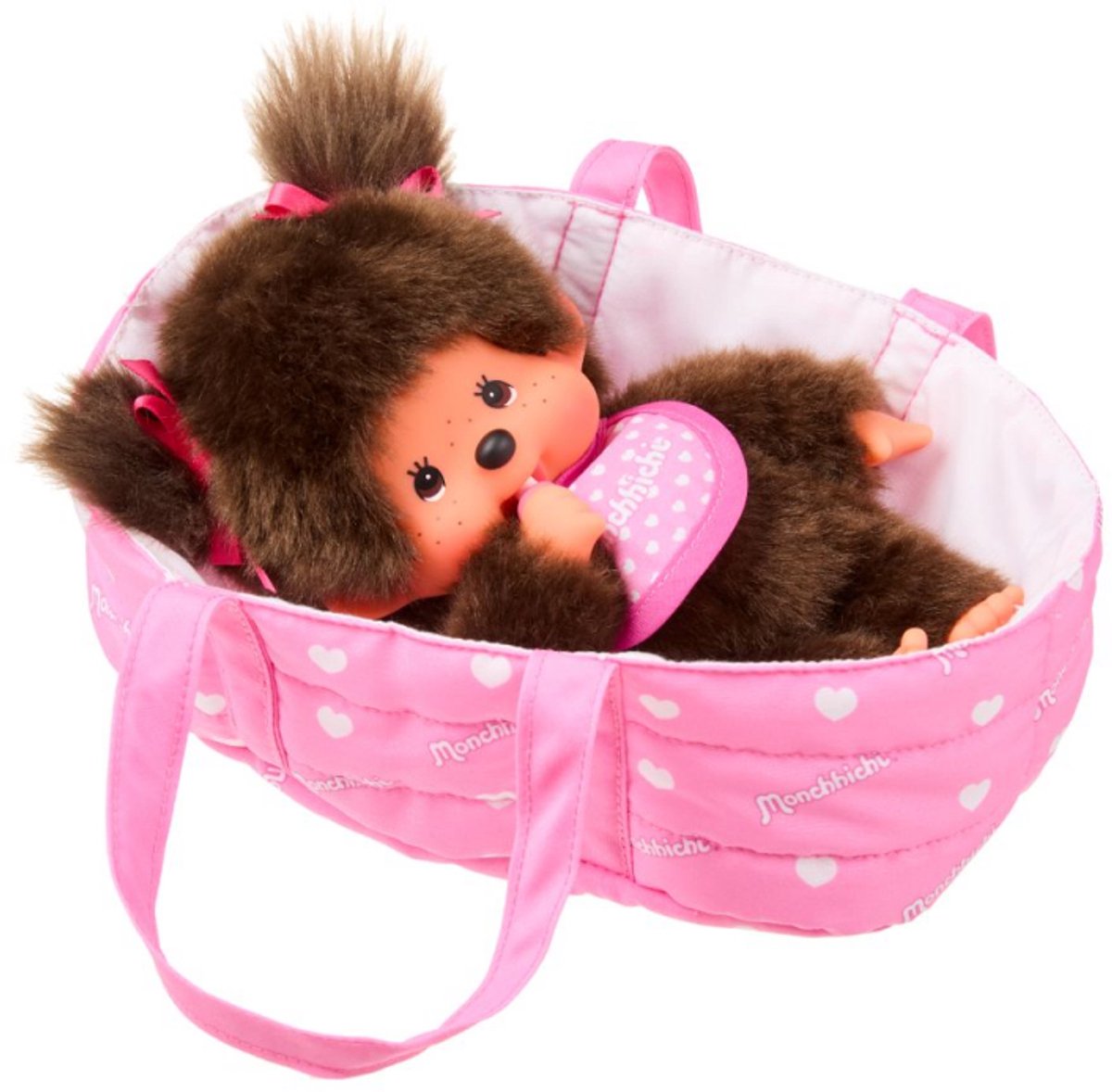 Monchhichi | dans un panier de transport 20 cm