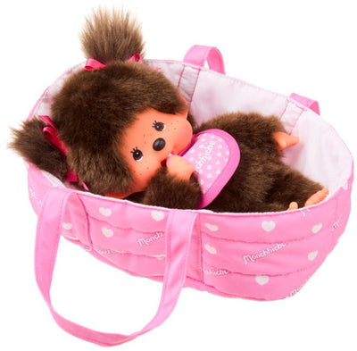 Monchhichi | dans un panier de transport 20 cm