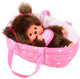 Monchhichi | dans un panier de transport 20 cm