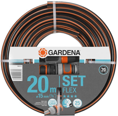 Tuyau d'arrosage Gardena Comfort Flex - 15 mm (5 8 ) - 20 m - avec accessoires