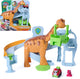 Paw Patrol - The Dino Movie - Coffret de jeu Elevator Race Dino avec figurine Brachiosaure de 25,4 cm, Marshall Pup Squad Racer et Rhubarbe