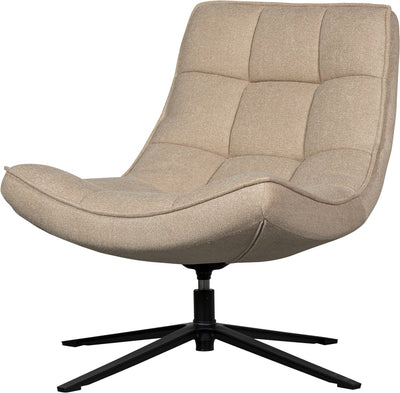 Fauteuil pivotant Woood maudi - polyester - naturel - 84x74x86