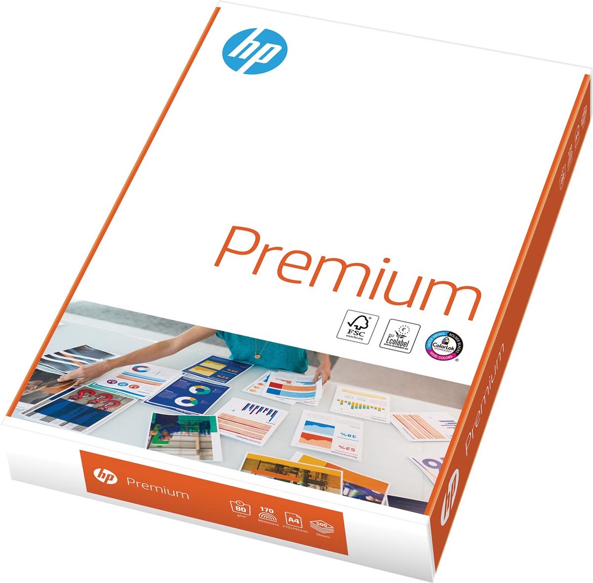 Papier copie Hp premium - a4 - 80gr - blanc - 5x500 feuilles (boîte)