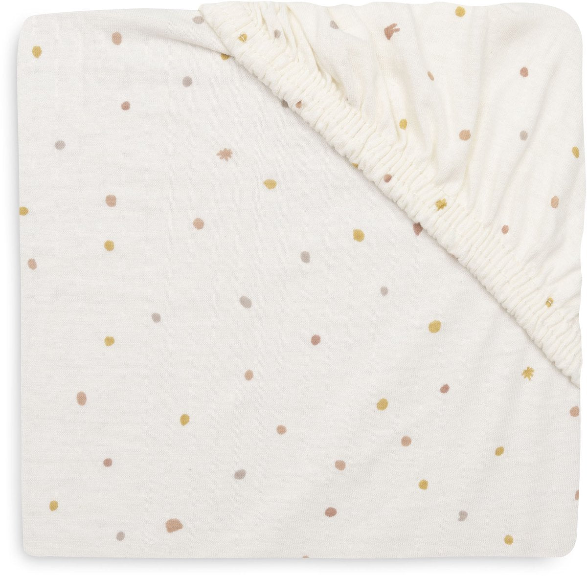 Drap-housse berceau Jollein - 40 50x80 90cm - jersey - kangourous - pois poussiéreux
