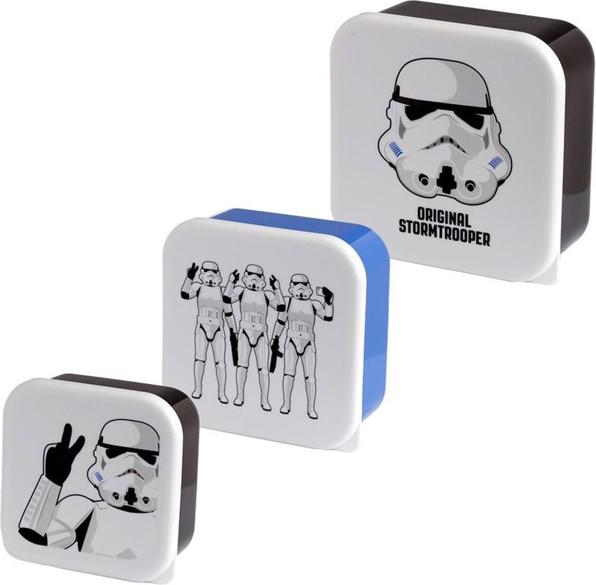 Réglez 3 boîtes à lunch M L XL - Stormtrooper d'origine M L XL