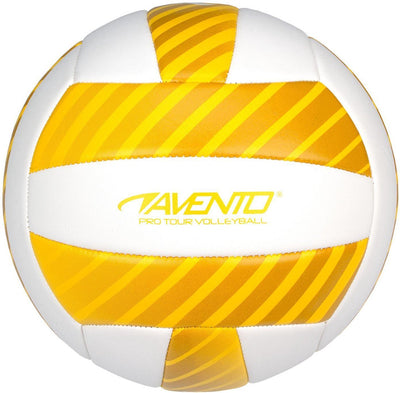 Volley-ball Avento - cuir artificiel - jaune blanc