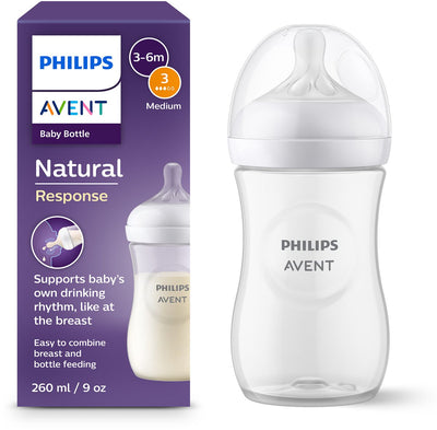 Philips avent natural réponse - biberon - 1 pièce - 260 ml - débit 3 - scy903 01