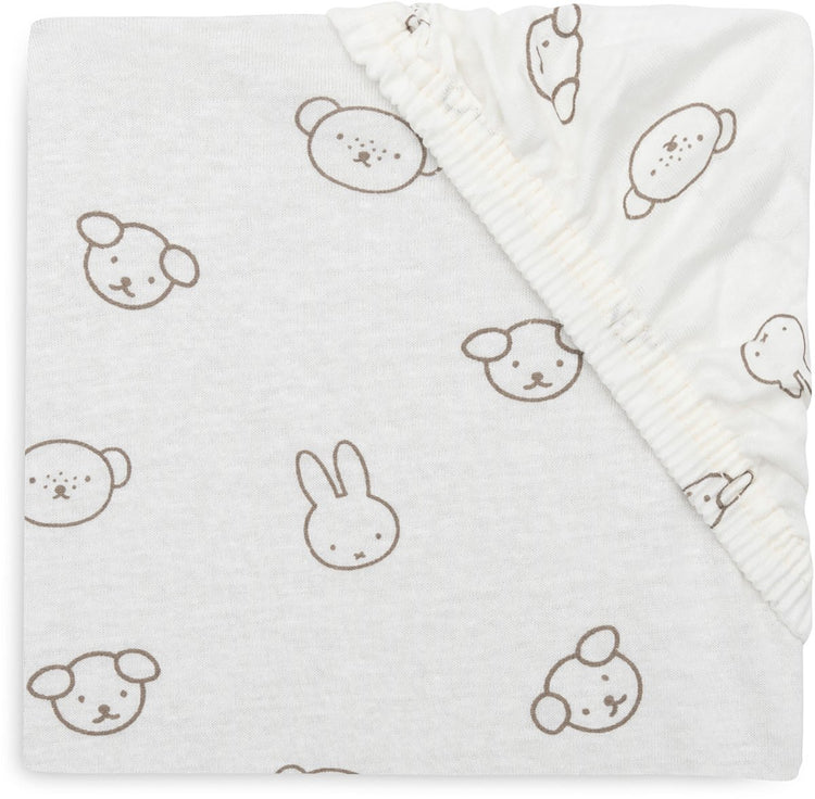 Drap-housse berceau Jollein - 40 50x80 90cm - jersey - miffy et ses amis