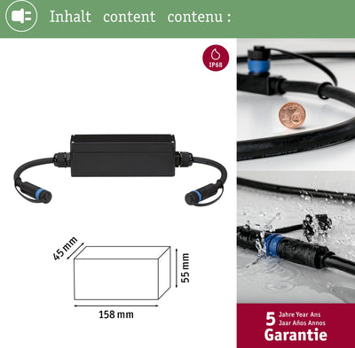 Boîtier de connexion Paulmann plug Shine pour variateur compact Loxone IP68 max. 150w blanc