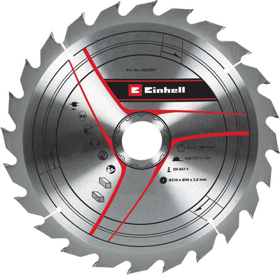 Lame de scie carbure Einhell TCT - ø210 x 30 x 1,6 mm - 24 dents