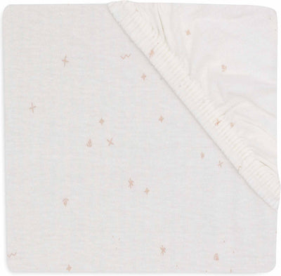 Jollein bébé - drap housse jersey 70 75x140 150cm - lit bébé - coton doux - rose sauvage scintillant