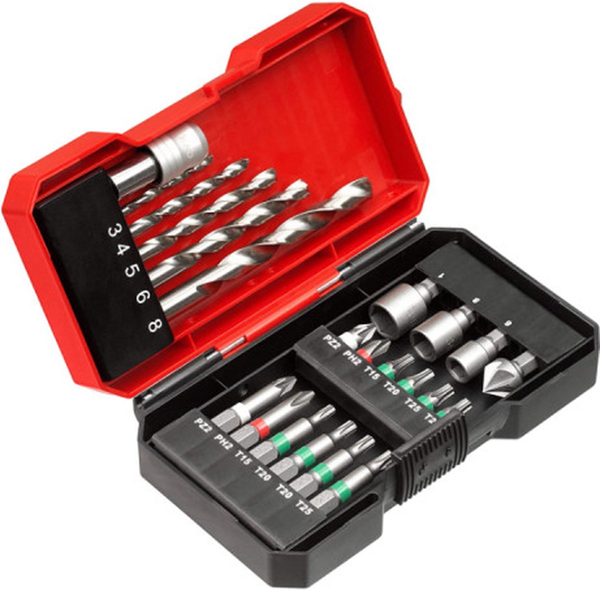 Jeu de forets Einhell - 22 pièces - s-box