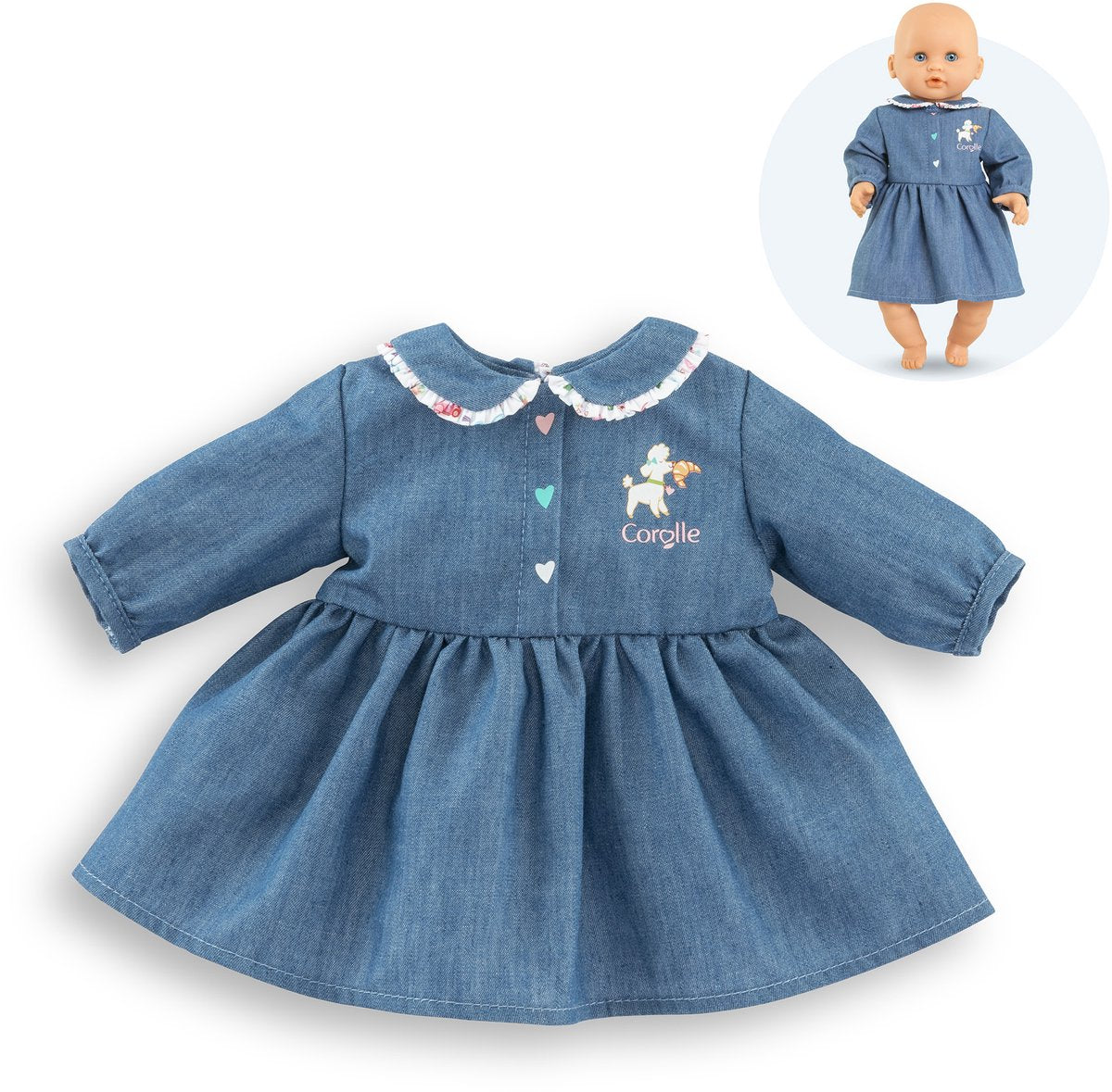 Robe corolle pour bébé poupée, 30 cm