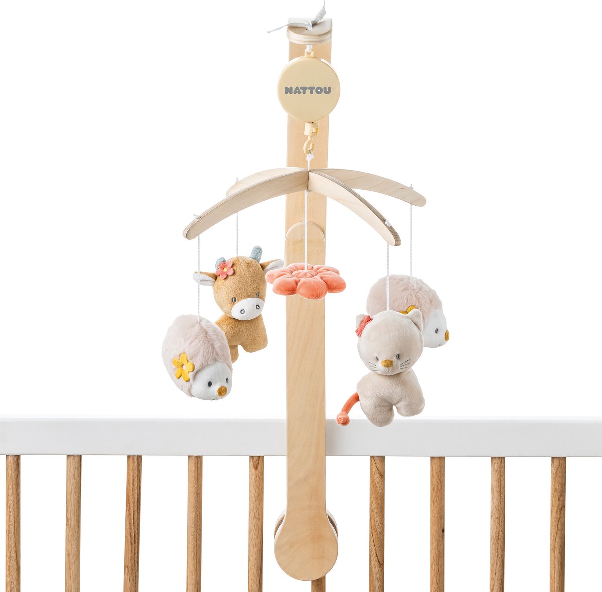 Nattou mila, lana et zoé - mobile musical - mobile - taille unique - beige sable