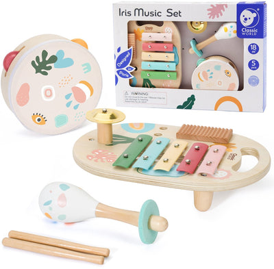 Les instruments de musique en bois du monde classiques du monde se fixent l'iris