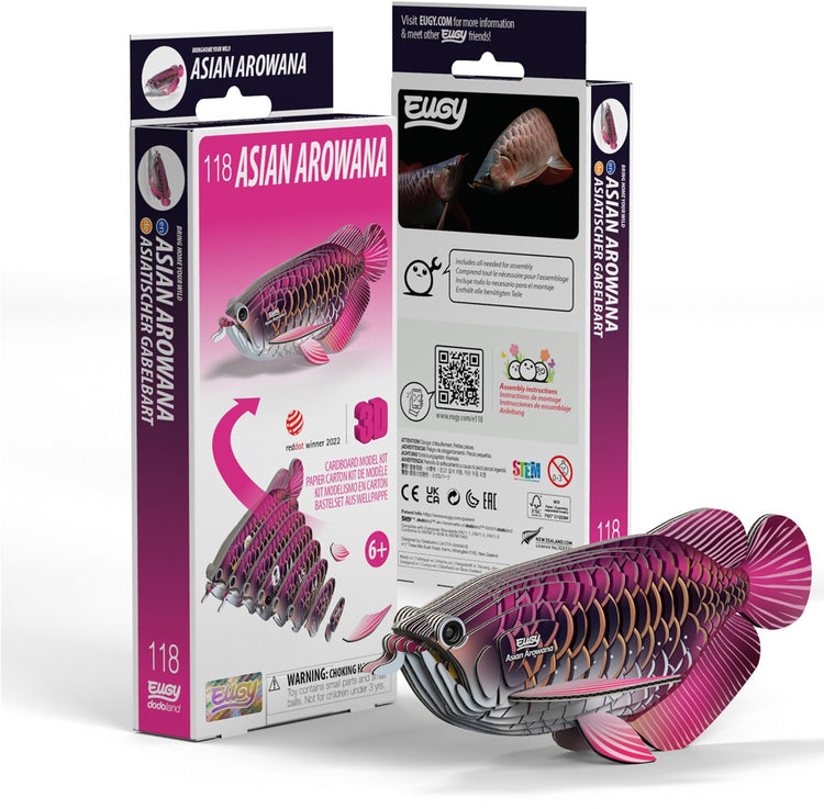 Puzzle 3D Eugy - poisson dragon - animaux marins - durable - collectionnez-les tous - 6 ans
