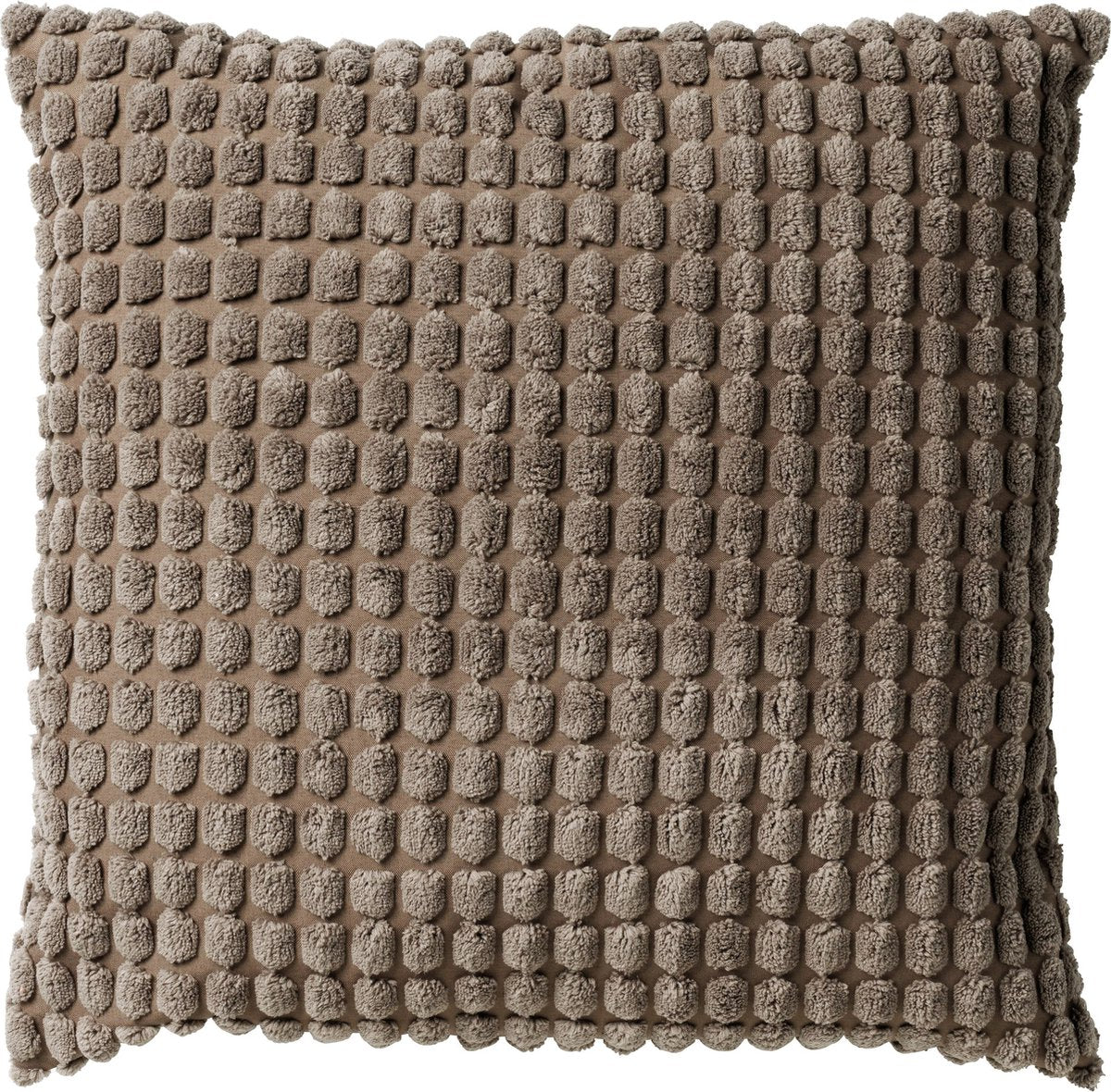 Décor hollandais rome - housse de coussin 45x45 cm - couleur unie - structure 3D - bois flotté - taupe - avec fermeture éclair - sans coussin intérieur