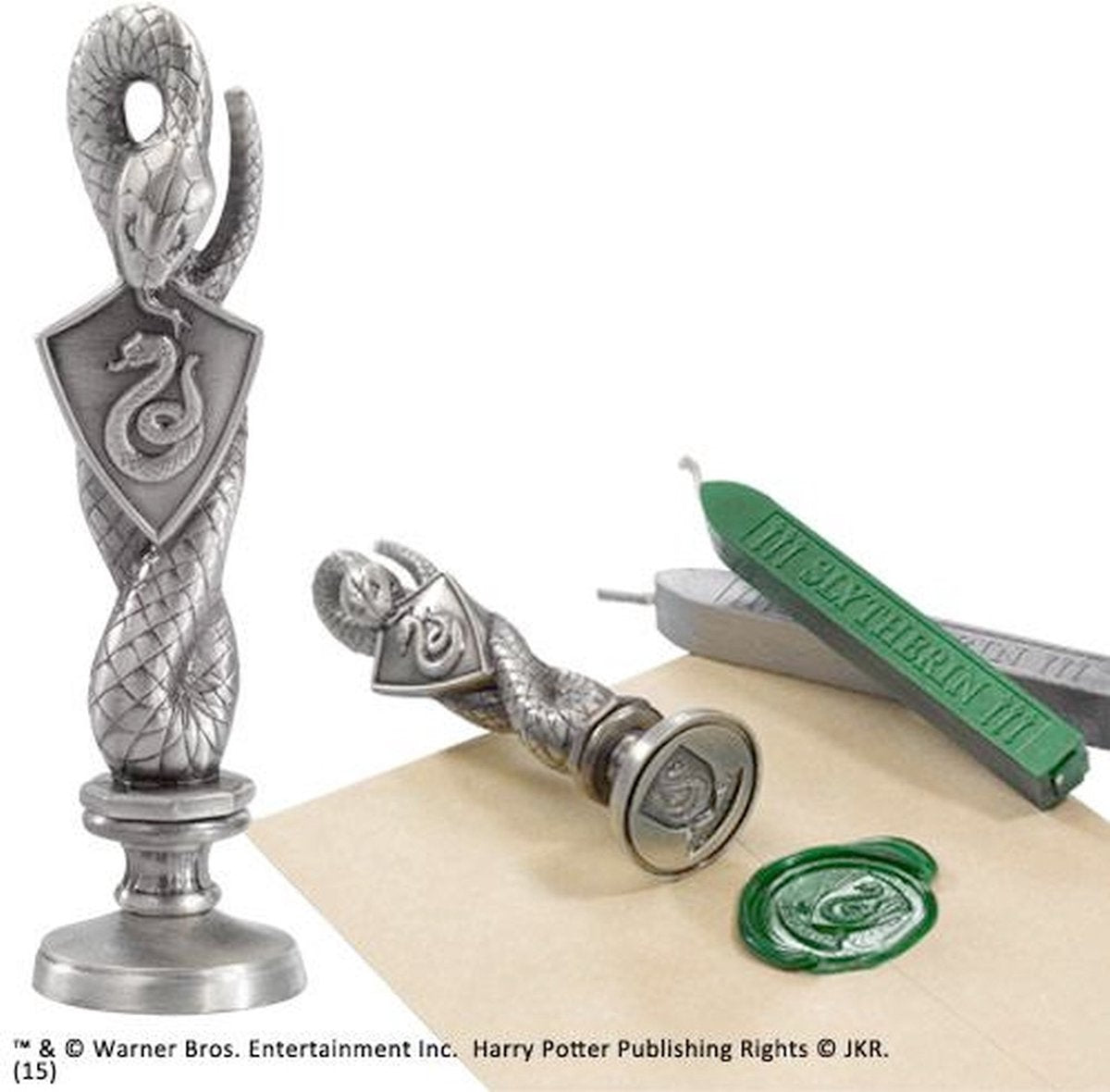 La noble collection Harry Potter timbre Serpentard 10 cm couleur argent
