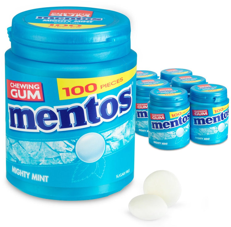 Mentos chewing-gum menthe puissante xl (6x 100 pièces)