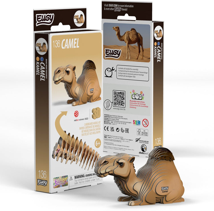 Puzzle 3D Eugy - chameau - animaux sauvages - durable - collectionnez-les tous - 6 ans