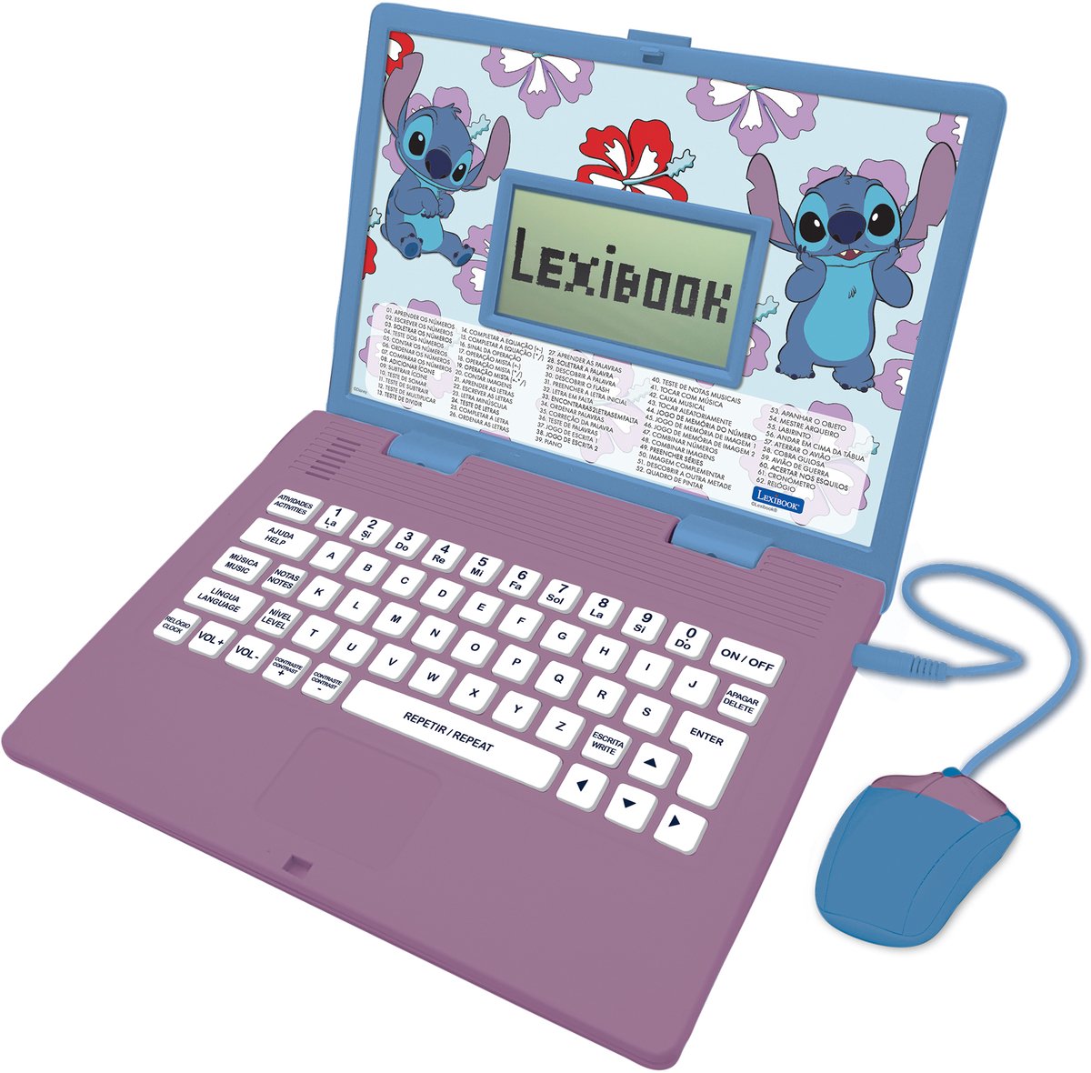 Ordinateur portable éducatif bilingue Lexibook stitch avec 124 activités (et pt)