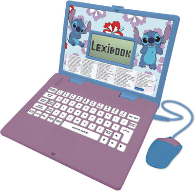 Ordinateur portable éducatif bilingue Lexibook stitch avec 124 activités (et pt)