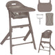 Lionelo beny – chaise haute 6-36 mois – ceinture 3 points – repose-pieds plateau réglable – insert lavable – compact léger