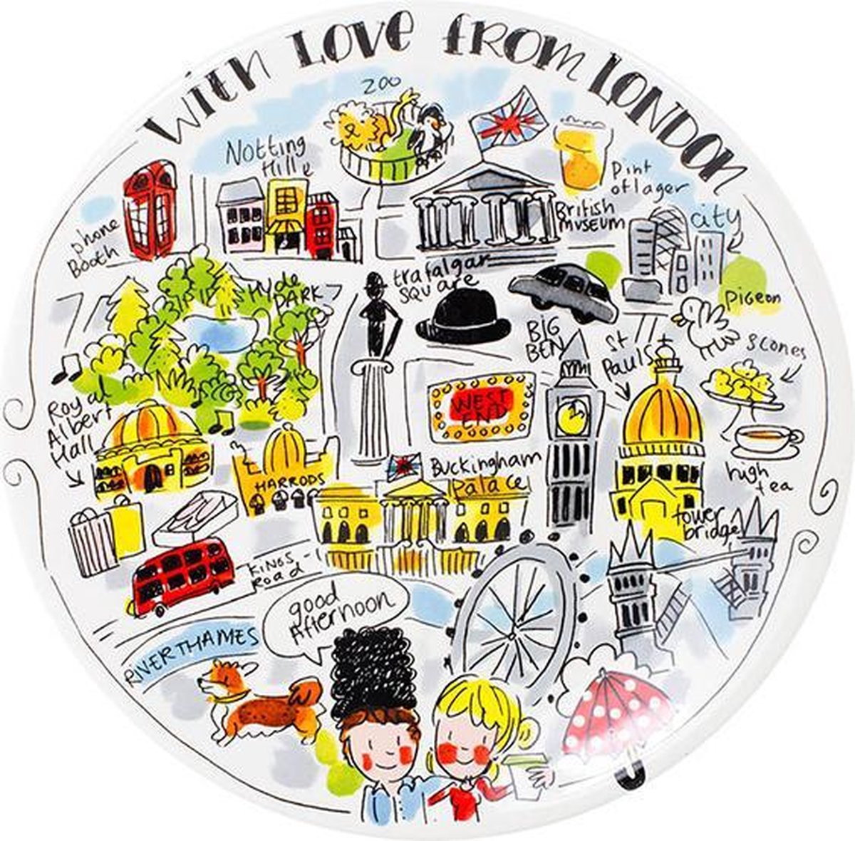 Assiette blonde Amsterdam City Londres - ø 22 cm