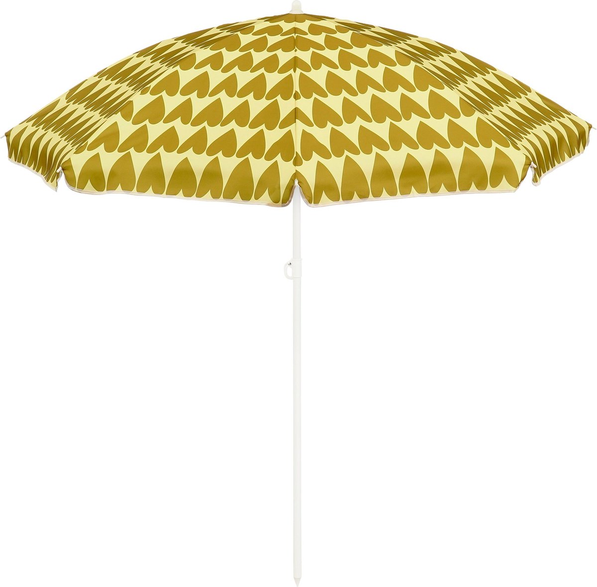 Parasol de plage coeur Mica decorations - h180 x ø160 cm - marron