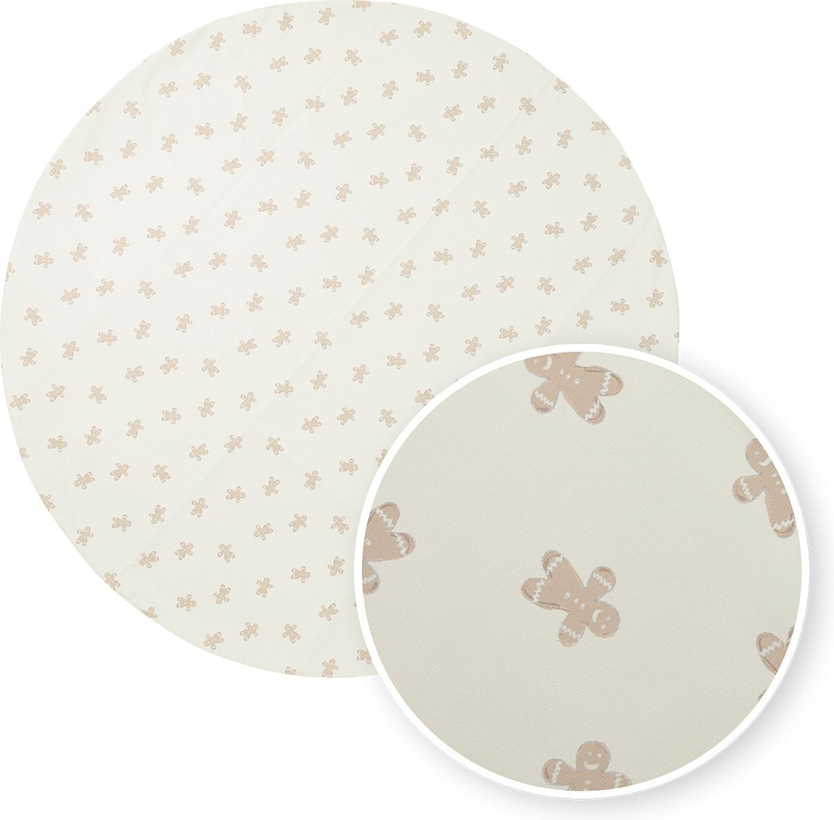 Tapis de désordre pour chaise haute en pain d'épice pour bébé Meyco - ⌀110cm - sable doux