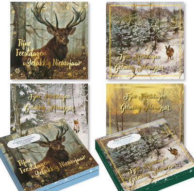 Cartes de Noël nature Rien Poortvliet - set 3