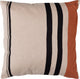 Coussin Woood hani - coton - kaki noir - 45x45x10