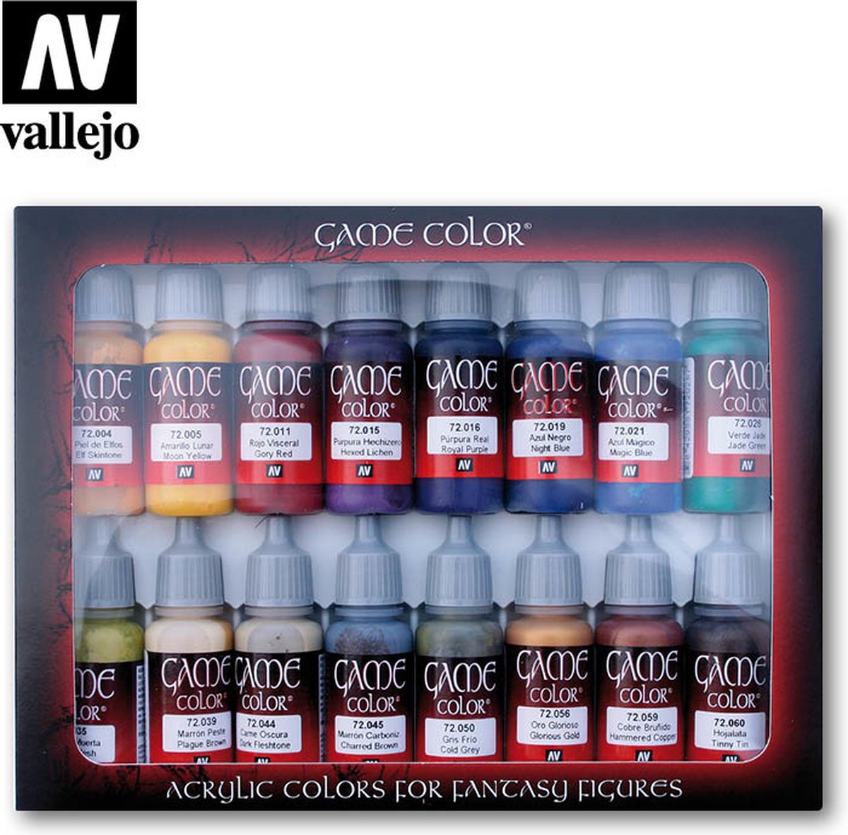 Vallejo Hobby Paint Peinture acrylique - 72298 Advanced - Game Color - Set de peinture acrylique - 16x 17 ml