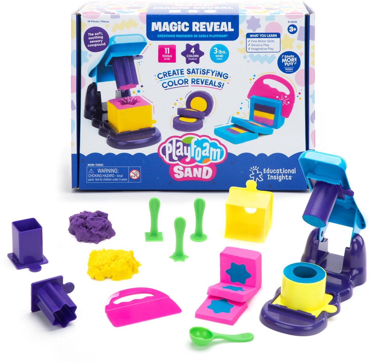 Ressources d'apprentissage playfoam® sand - ensemble de révélation magique - 3+