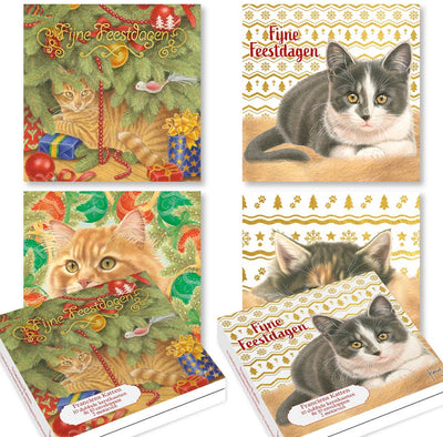 Cartes de Noël chats Franciens - set 3