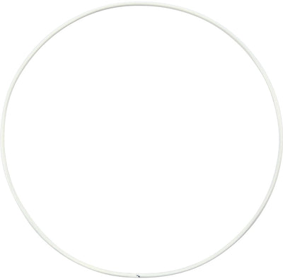 Creativ company anneau en fil métallique, d 15 cm, épaisseur 2 mm, blanc, 10 pièces 1 boîte