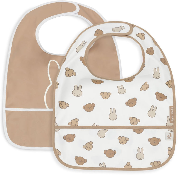 Bavoirs Jollein imperméables - 2 pièces - 30 cm - miffy et ses amis