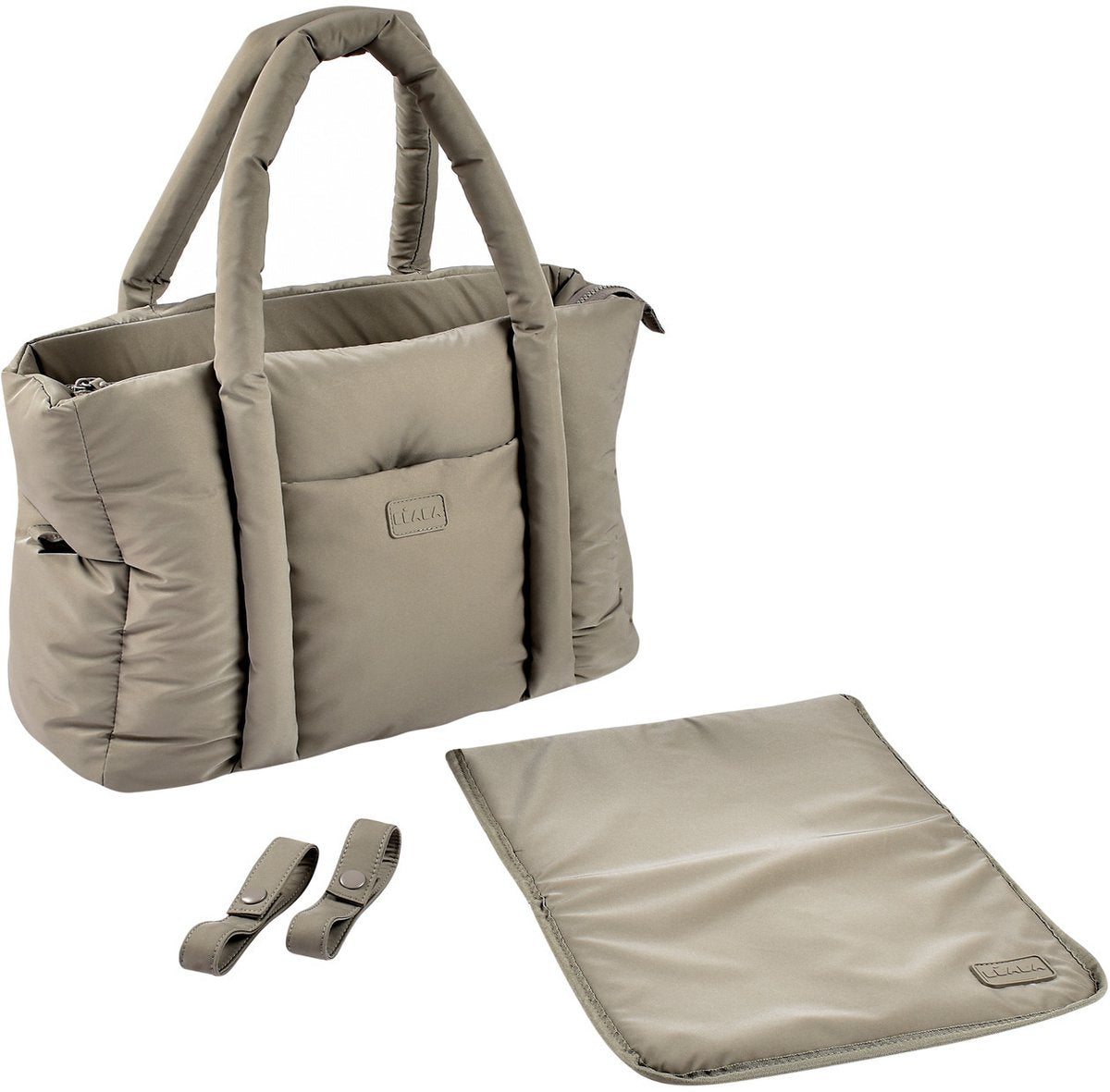 Béaba sac à langer gonflé paris - sac à langer rembourré tendance - sac à langer avec compartiment réfrigérant pour matelas à langer - 10 compartiments - poussette - attache chariot - gazelle - sac bébé unisexe - sac bébé 25l - vert