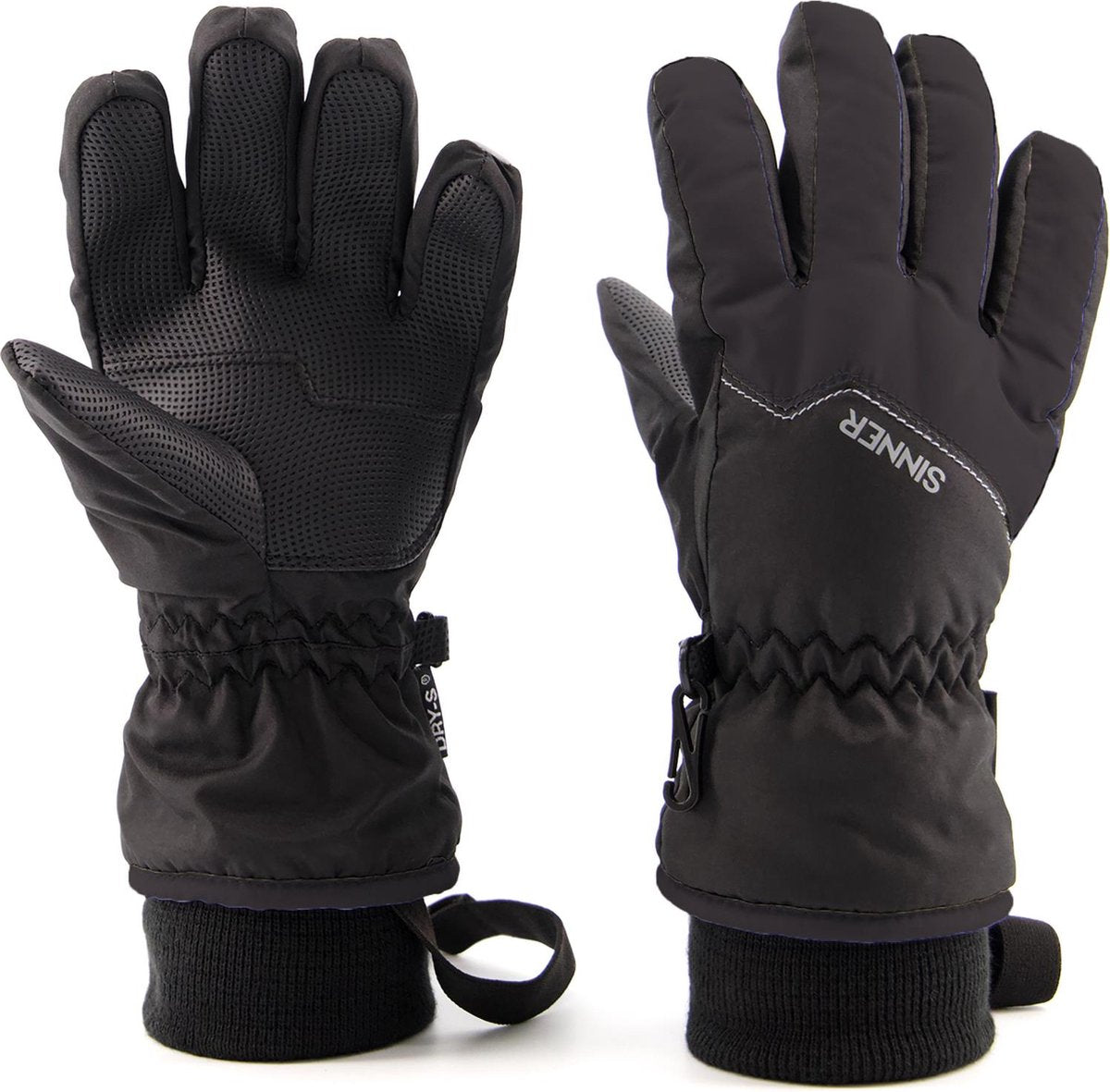 Sinner phoenix - gants - noirs - enfants unisexes - taille 11-12 ans