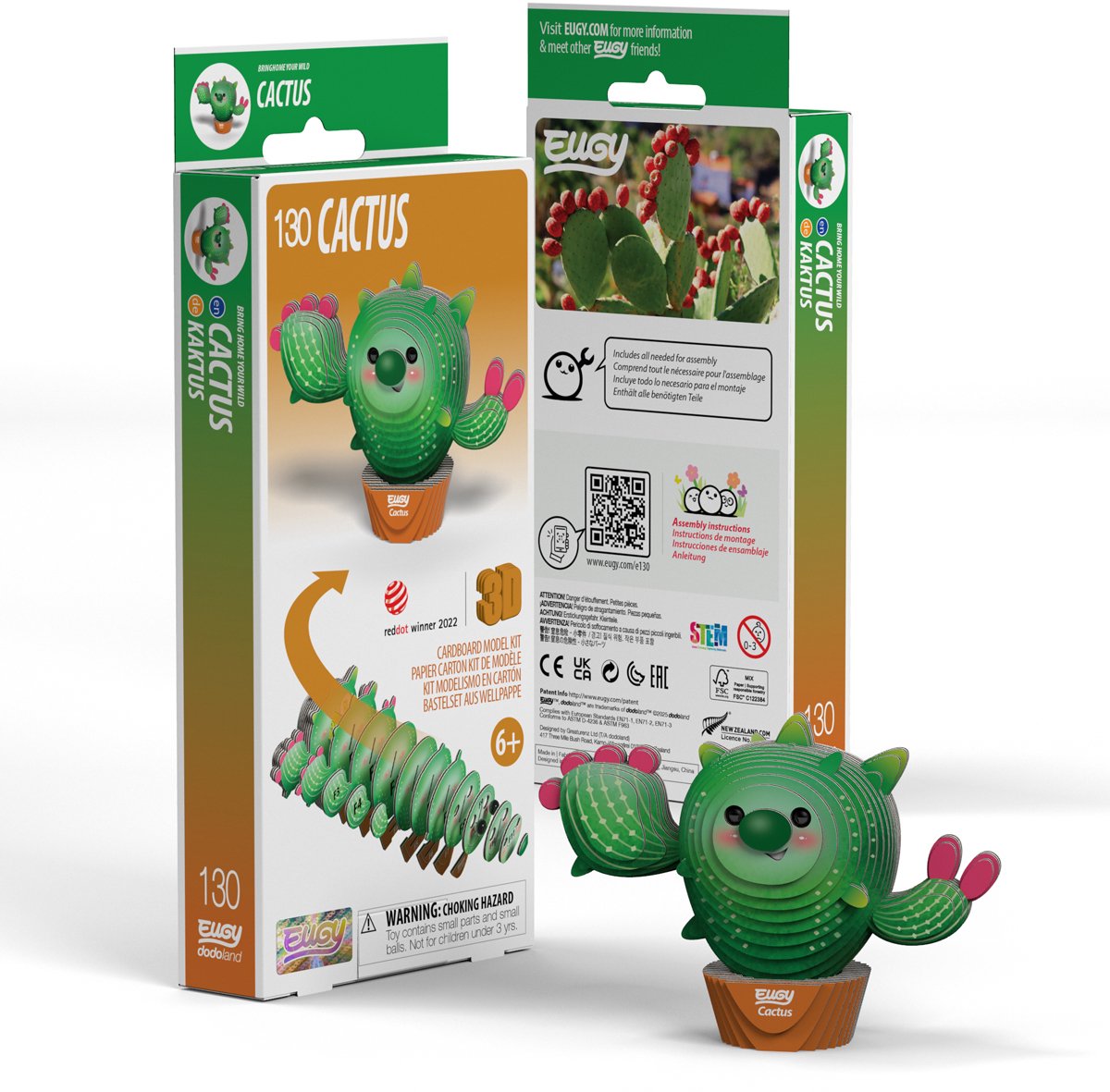Puzzle 3D Eugy - cactus - figurines fantastiques - durable - collectionnez-les tous - 6 ans
