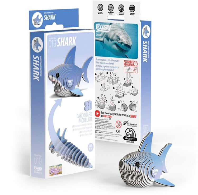 Eugy Puzzle 3D - requin - animaux marins - durable - collectionnez-les tous - 6 ans