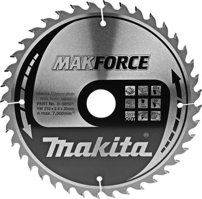 Accessoires Makita lame de scie circulaire bois 210x30x2,4 40t 20g - b-08501