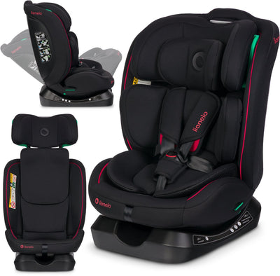 Siège auto Lionelo aart i-size 4en1 – 40-150 cm (0-12 ans) – rwf fwf – vers l'arrière jusqu'à 105 cm – installation avec ceinture de sécurité – appui-tête en mousse à mémoire de forme – 13 positions – inclinable – housse lavable – certifié r129